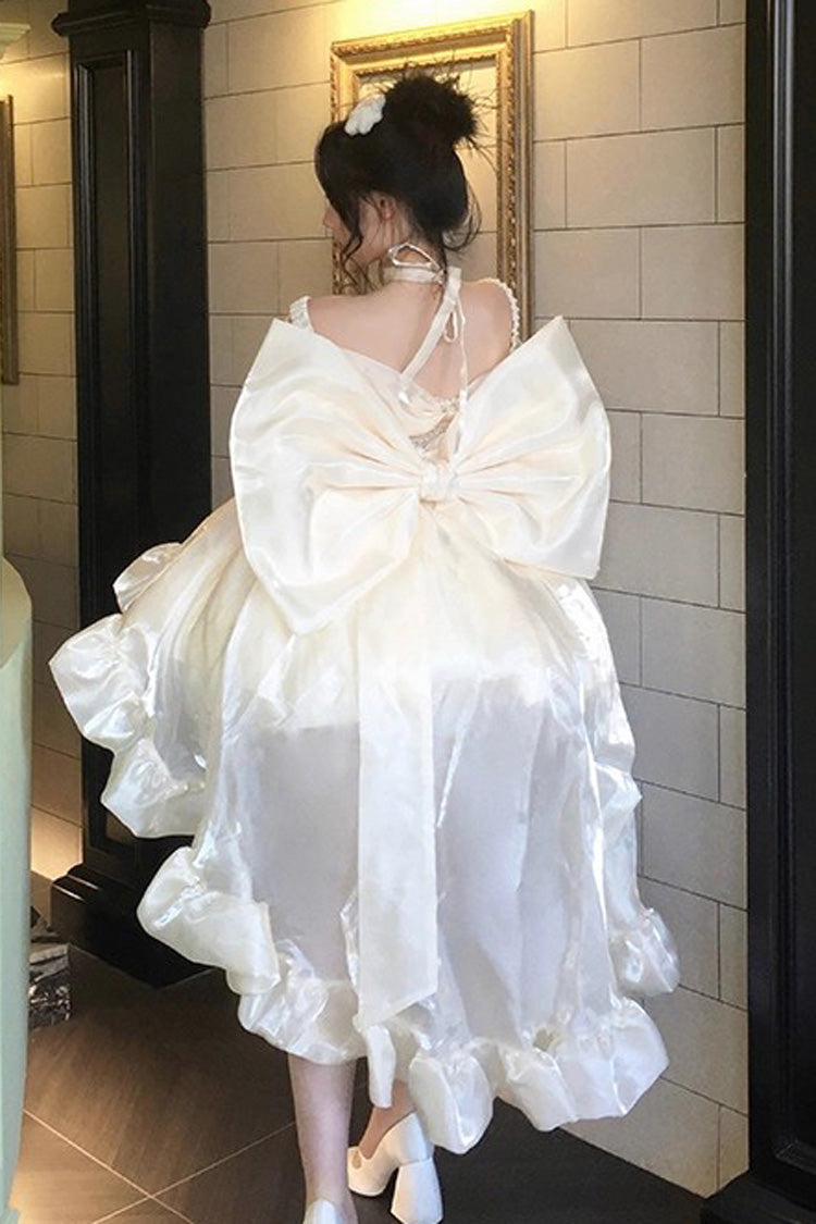 Gothic Lolita Dress - Proxima Centauri, Gold, Ruffled, Sweet Style, Bow Detail - additional product view 8