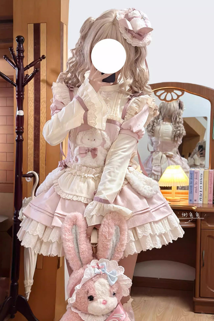 Gothic Lolita Dress - Rabbit Trap, Pink, Sweet Style, Bow Detail, Ruffled - additional product view 2