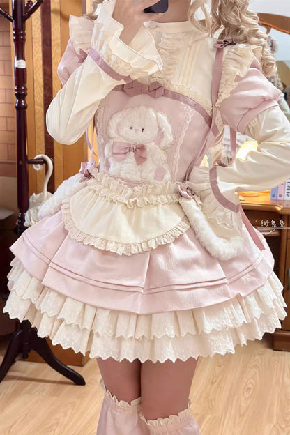 Gothic Lolita Dress - Rabbit Trap, Pink, Sweet Style, Bow Detail, Ruffled - additional product view 3
