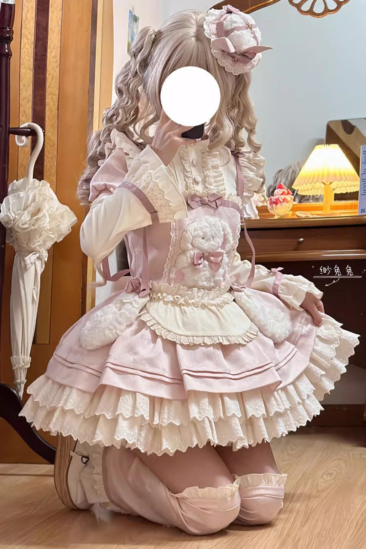 Gothic Lolita Dress - Rabbit Trap, Pink, Sweet Style, Bow Detail, Ruffled - additional product view 5