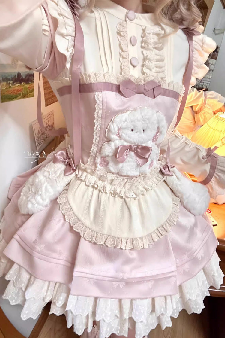 Gothic Lolita Dress - Rabbit Trap, Pink, Sweet Style, Bow Detail, Ruffled - additional product view 6