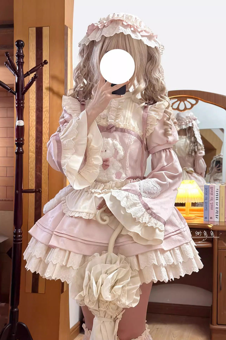 Gothic Lolita Dress - Rabbit Trap, Pink, Sweet Style, Bow Detail, Ruffled - additional product view 8