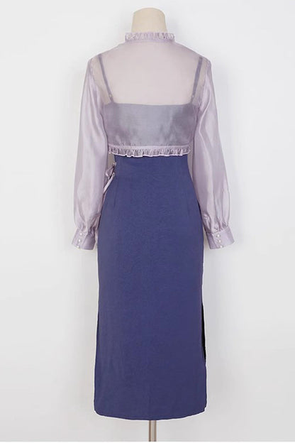 Gothic Lolita Dress - Retro Chest Embroidery Han, Purple, Embroidered, Sweet Style - additional product view 7