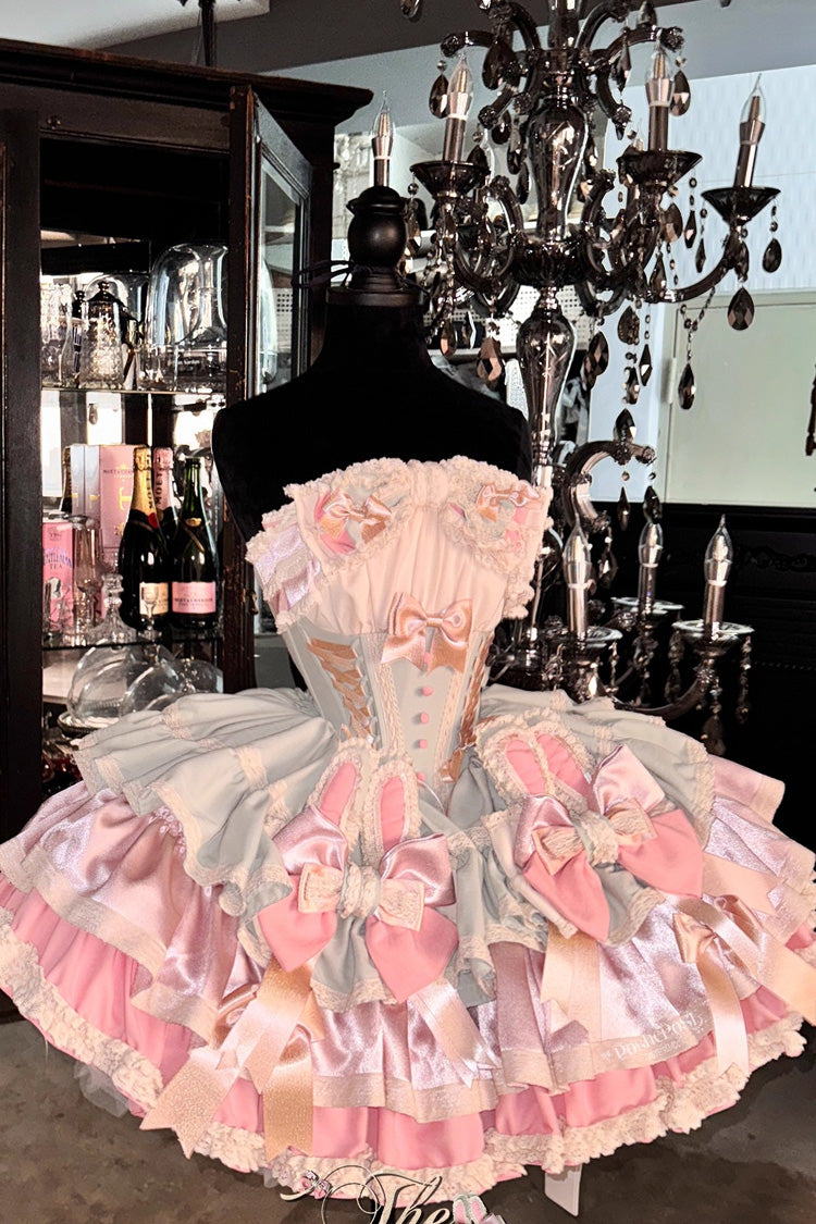 Gothic Lolita Dress - Ribbon Dance, 3 Colors, Lace Trim, Ruffled, Layered - additional product view 2