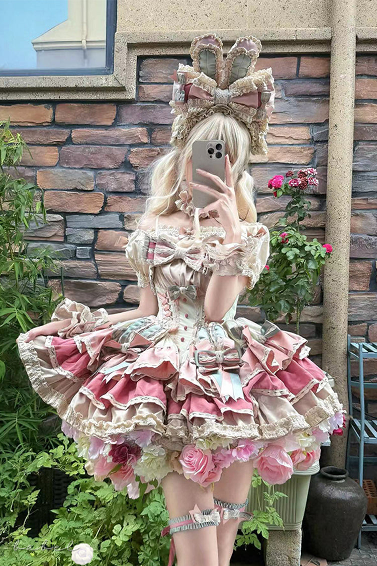 Gothic Lolita Dress - Ribbon Dance, 3 Colors, Lace Trim, Ruffled, Layered - additional product view 3