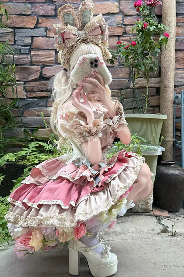 Gothic Lolita Dress - Ribbon Dance, 3 Colors, Lace Trim, Ruffled, Layered - additional product view 4