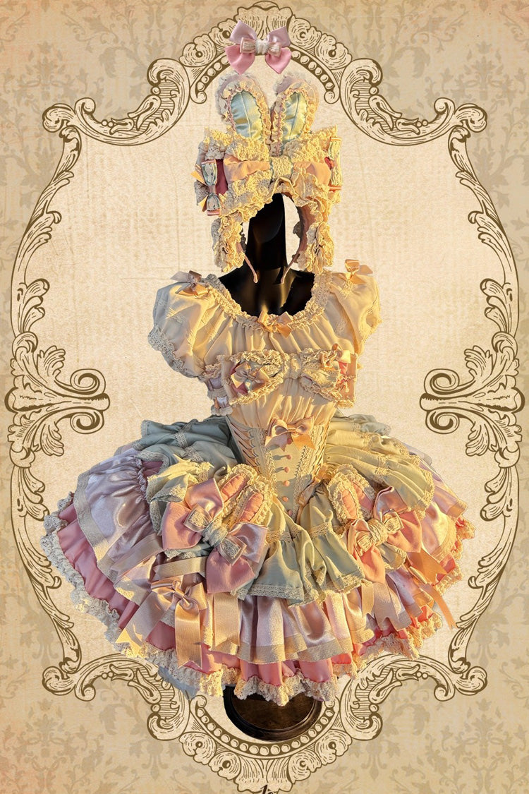 Gothic Lolita Dress - Ribbon Dance, 3 Colors, Lace Trim, Ruffled, Layered - additional product view 5