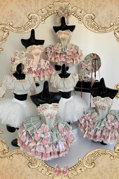 Gothic Lolita Dress - Ribbon Dance, 3 Colors, Lace Trim, Ruffled, Layered - additional product view 11