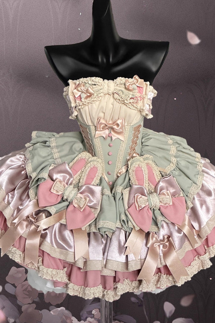 Gothic Lolita Dress - Ribbon Dance, 3 Colors, Lace Trim, Ruffled, Layered - additional product view 13