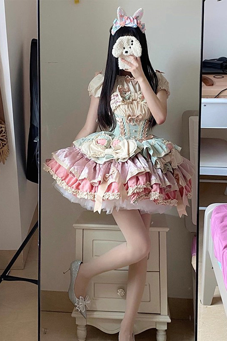 Gothic Lolita Dress - Ribbon Dance, 3 Colors, Lace Trim, Ruffled, Layered - additional product view 17
