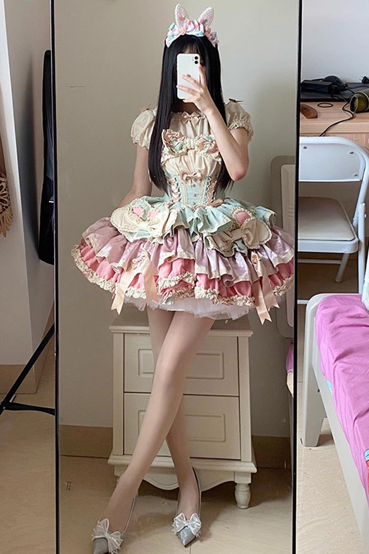 Gothic Lolita Dress - Ribbon Dance, 3 Colors, Lace Trim, Ruffled, Layered - additional product view 18