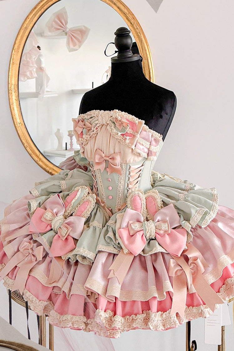 Gothic Lolita Dress - Ribbon Dance, 3 Colors, Lace Trim, Ruffled, Layered - main product image