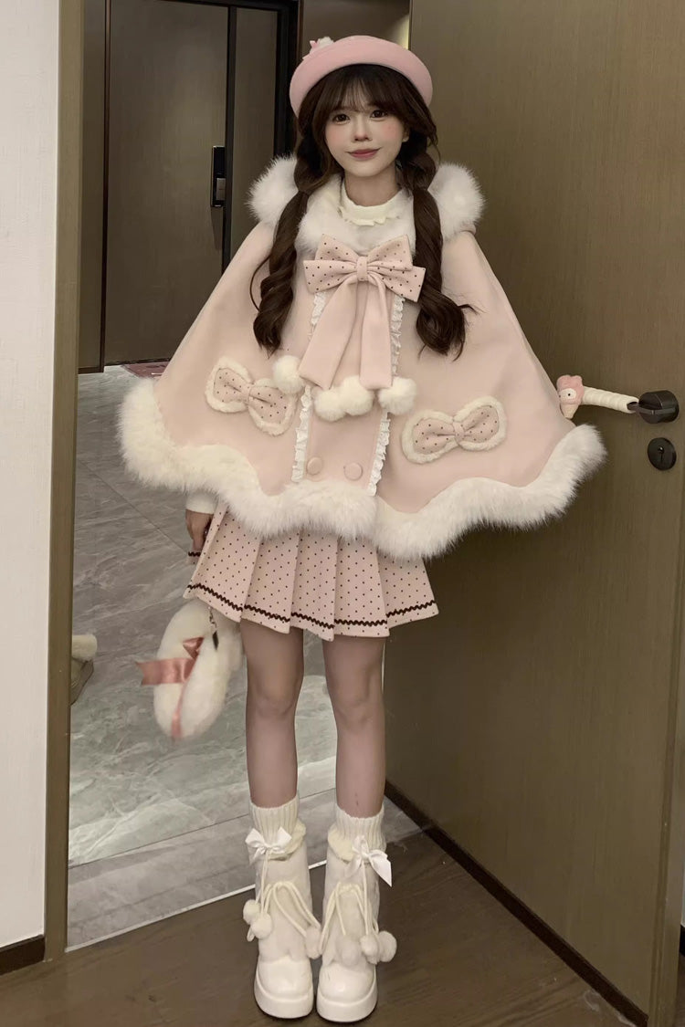 Gothic Lolita Dress - Sea Salt Guava, Pink, Printed, Sweet Style, Bow Detail - S Dress / M Dress / L Dress option