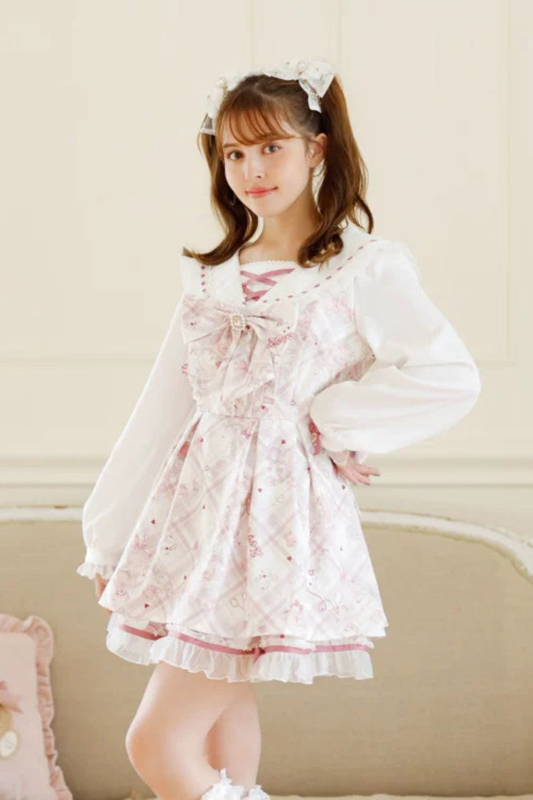Gothic Lolita Dress - Sewing Bear, 3 Colors, Plus Size, Printed, Long Sleeves - additional product view 7