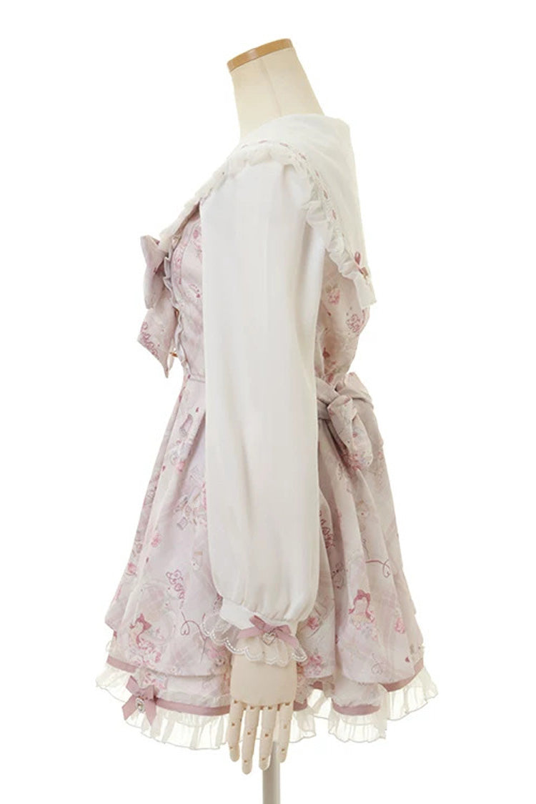 Gothic Lolita Dress - Sewing Bear, 3 Colors, Plus Size, Printed, Long Sleeves - additional product view 10