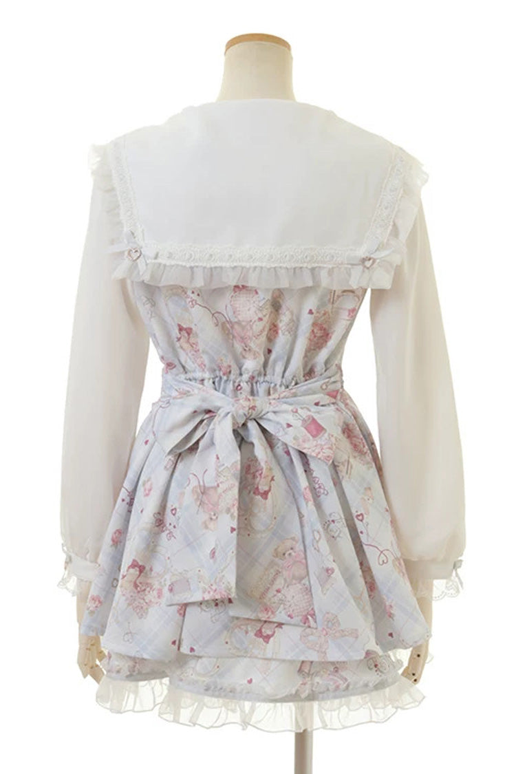 Gothic Lolita Dress - Sewing Bear, 3 Colors, Plus Size, Printed, Long Sleeves - additional product view 13