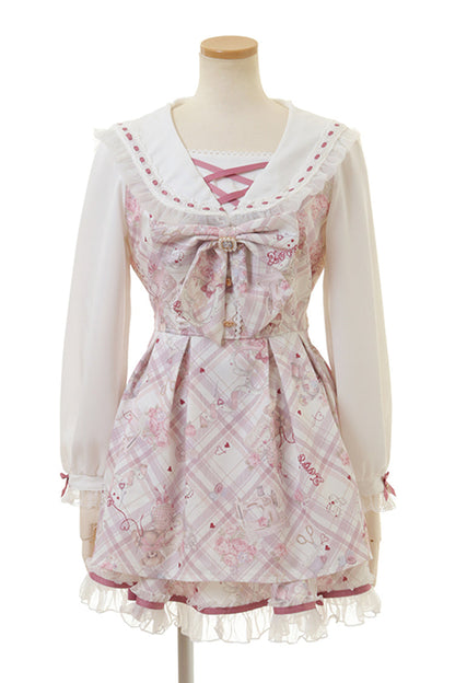 Gothic Lolita Dress - Sewing Bear, 3 Colors, Plus Size, Printed, Long Sleeves - main product image