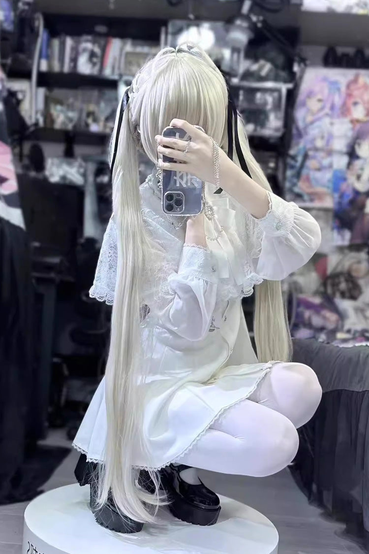 Gothic Lolita Dress - Shawl, White, Long Sleeves, Lace Trim - Lolita Coordinate Dress - additional product view 3