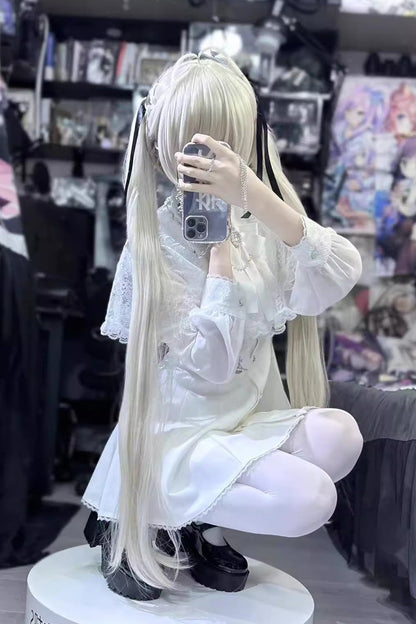 Gothic Lolita Dress - Shawl, White, Long Sleeves, Lace Trim - Lolita Coordinate Dress - additional product view 3