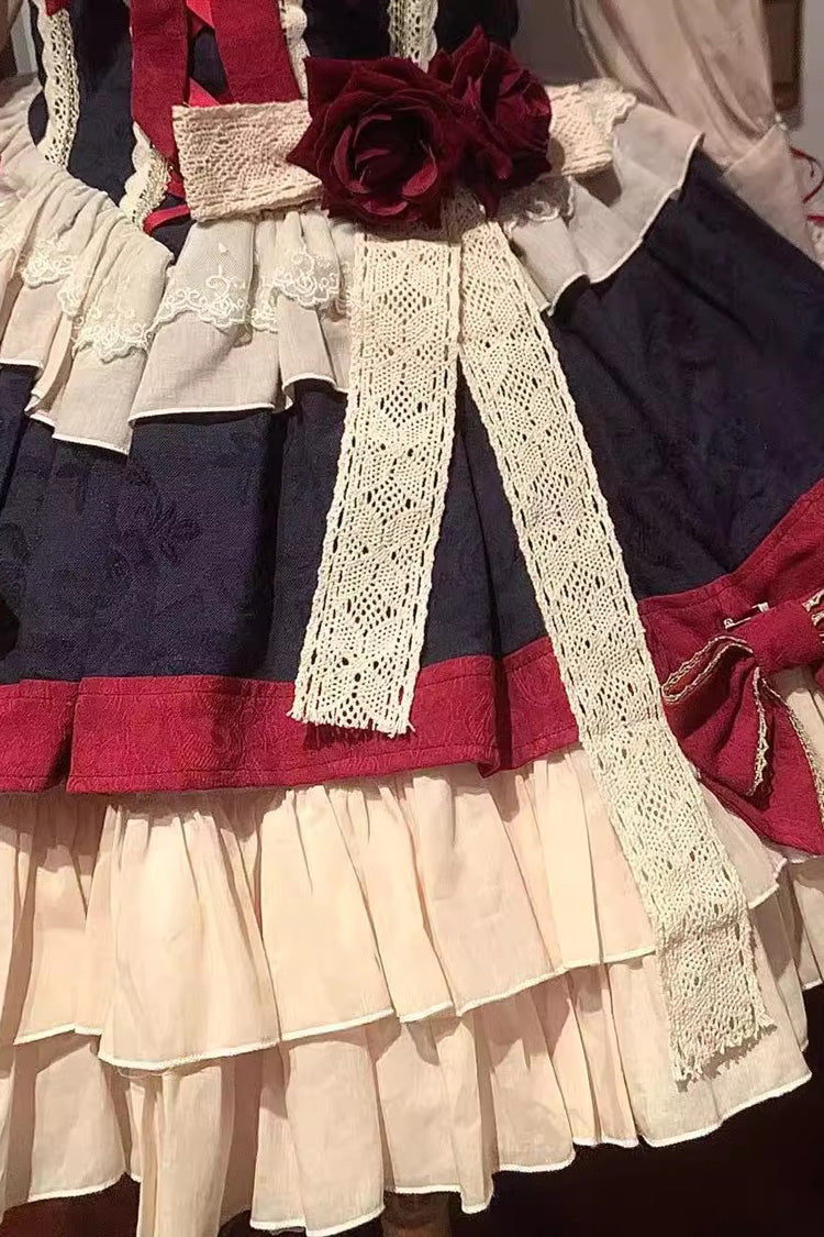 Gothic Lolita Dress - Snow White Multi-color, White, Bow Detail, Ruffled, Layered - additional product view 5