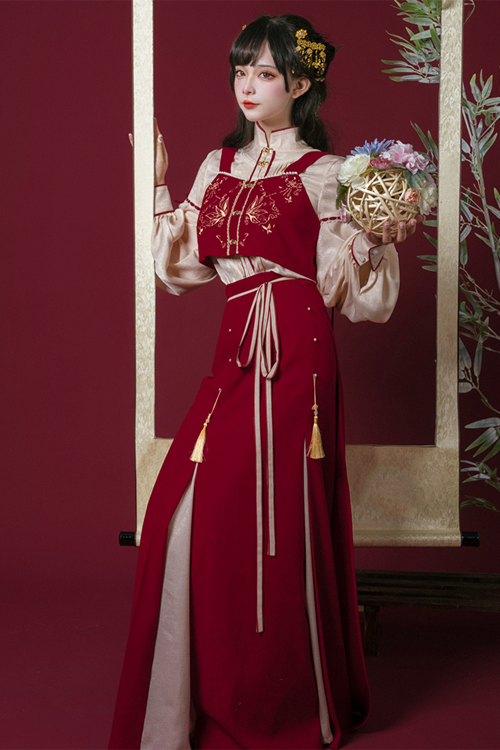 Gothic Lolita Dress - Song Han Element Soft And, Red, High Waist, Sweet Style - additional product view 2