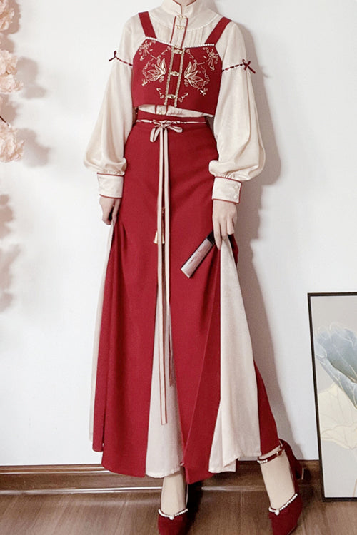 Gothic Lolita Dress - Song Han Element Soft And, Red, High Waist, Sweet Style - additional product view 5