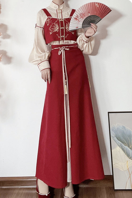 Gothic Lolita Dress - Song Han Element Soft And, Red, High Waist, Sweet Style - main product image