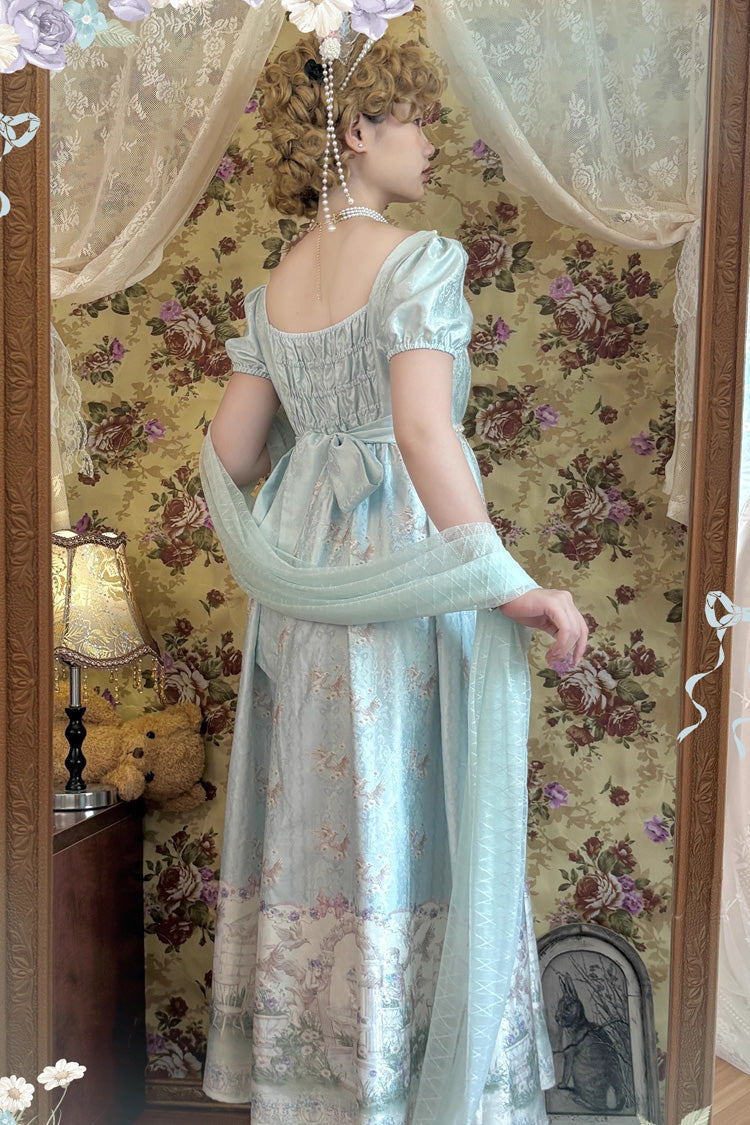 Gothic Lolita Dress - Spring Of Nai, Green, Square Collar, Sweet Style, Printed - additional product view 2