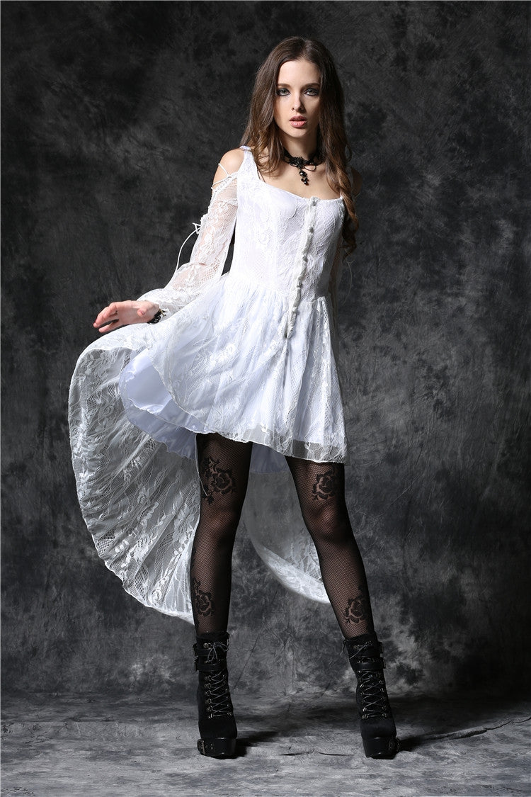 Gothic Lolita Dress - Square Collar Overlay, White, Square Collar, Women's Style - additional product view 2