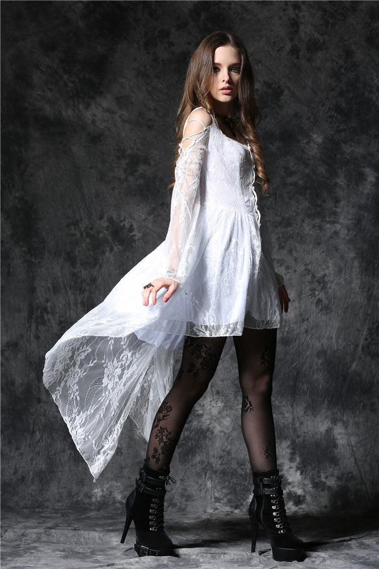 Gothic Lolita Dress - Square Collar Overlay, White, Square Collar, Women's Style - additional product view 5