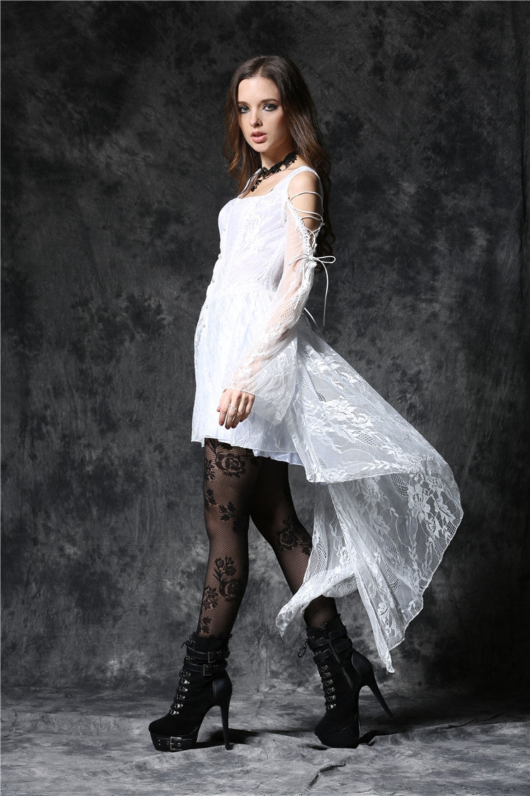 Gothic Lolita Dress - Square Collar Overlay, White, Square Collar, Women's Style - additional product view 11