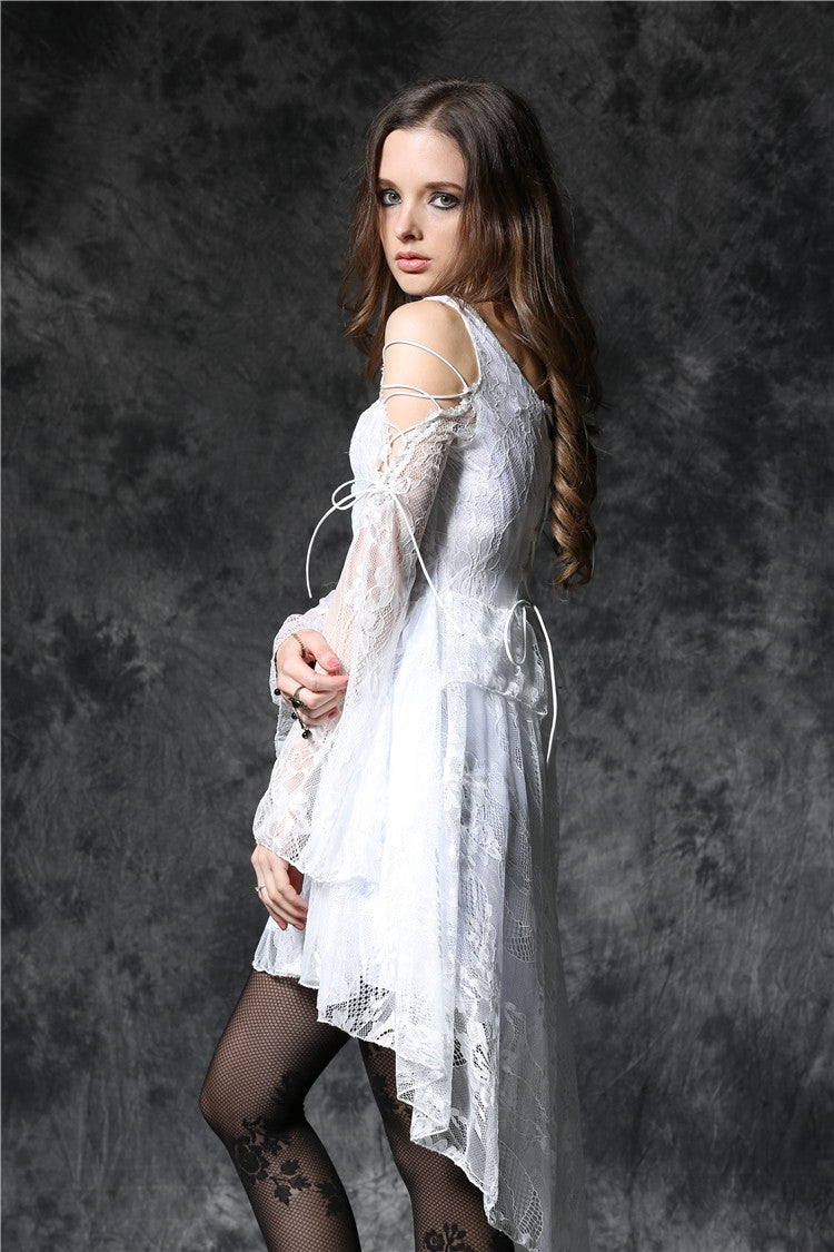Gothic Lolita Dress - Square Collar Overlay, White, Square Collar, Women's Style - additional product view 13