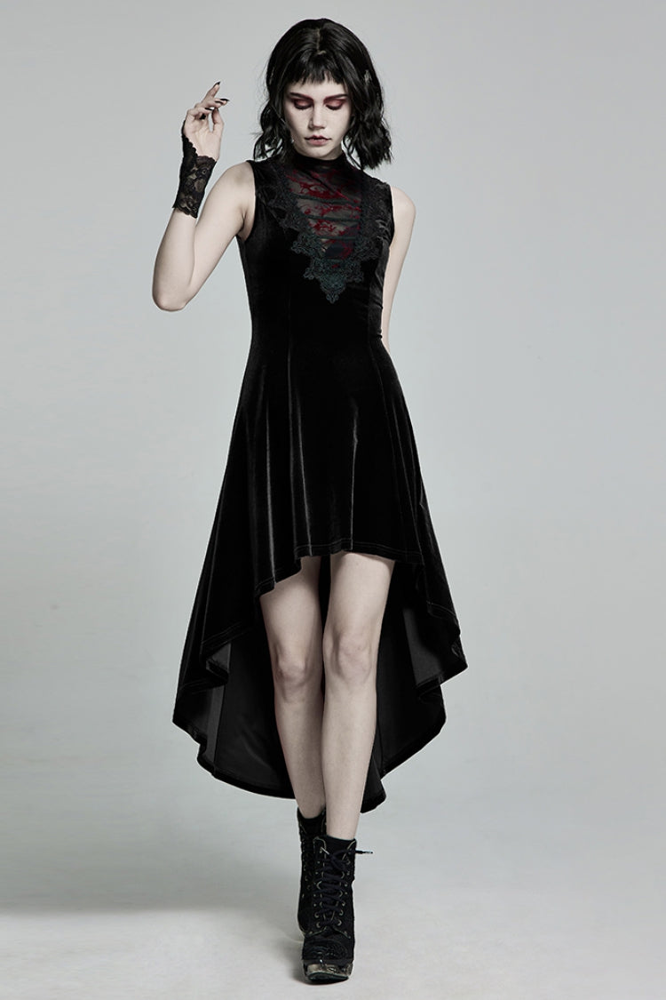 Gothic Lolita Dress - Stitching Lace-up Mesh Colors, 2 Colors, Women's Style, Lace Trim - additional product view 4