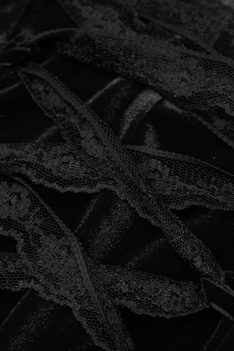 Gothic Lolita Dress - Stitching Lace-up Mesh Colors, 2 Colors, Women's Style, Lace Trim - additional product view 6