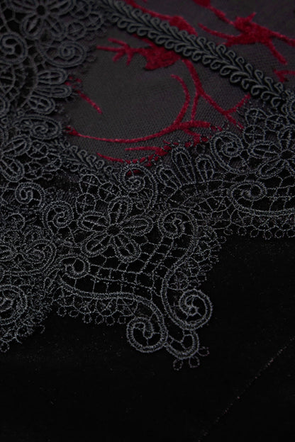 Gothic Lolita Dress - Stitching Lace-up Mesh Colors, 2 Colors, Women's Style, Lace Trim - additional product view 7