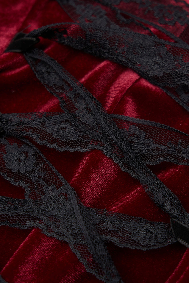 Gothic Lolita Dress - Stitching Lace-up Mesh Colors, 2 Colors, Women's Style, Lace Trim - additional product view 13