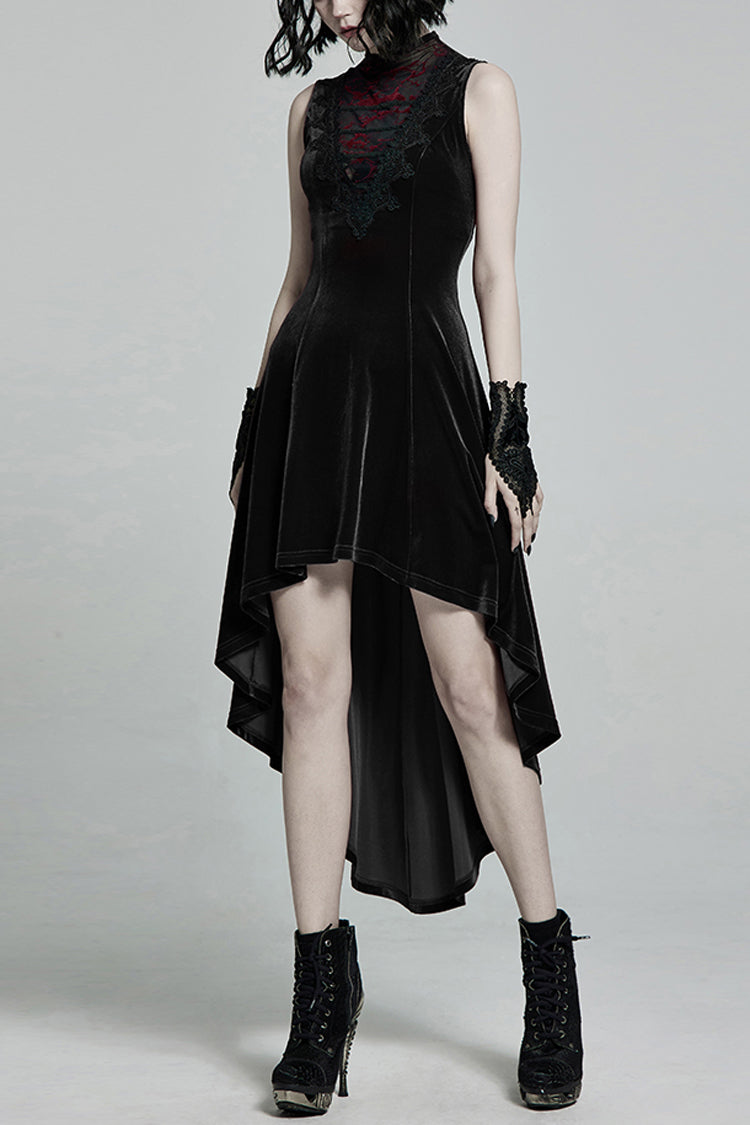 Gothic Lolita Dress - Stitching Lace-up Mesh Colors, 2 Colors, Women's Style, Lace Trim - main product image