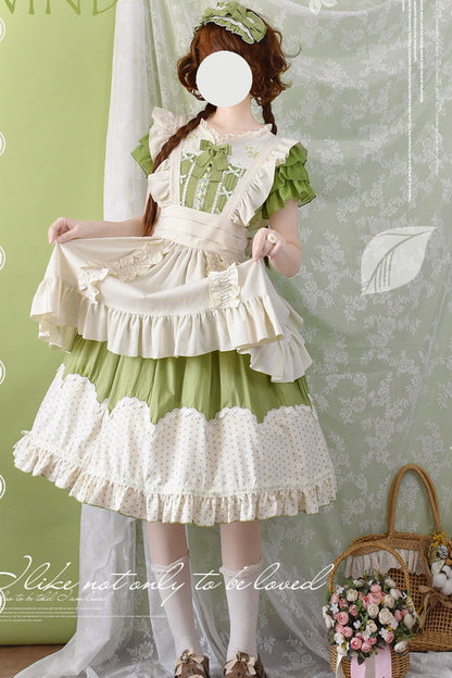 Gothic Lolita Dress - Summer Wind, 3 Colors, Embroidered, Sweet Style, Ruffled - additional product view 3