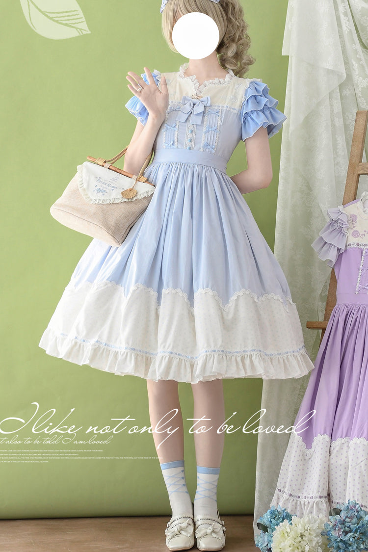 Gothic Lolita Dress - Summer Wind, 3 Colors, Embroidered, Sweet Style, Ruffled - additional product view 5