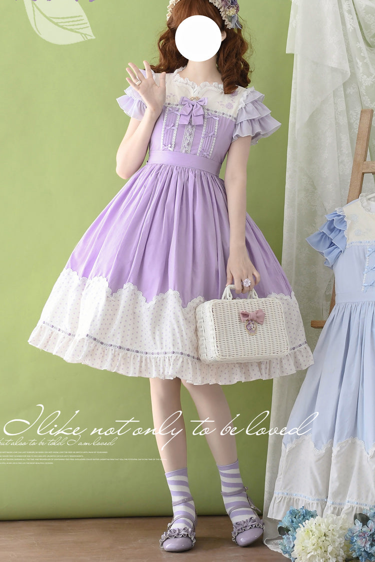 Gothic Lolita Dress - Summer Wind, 3 Colors, Embroidered, Sweet Style, Ruffled - additional product view 7