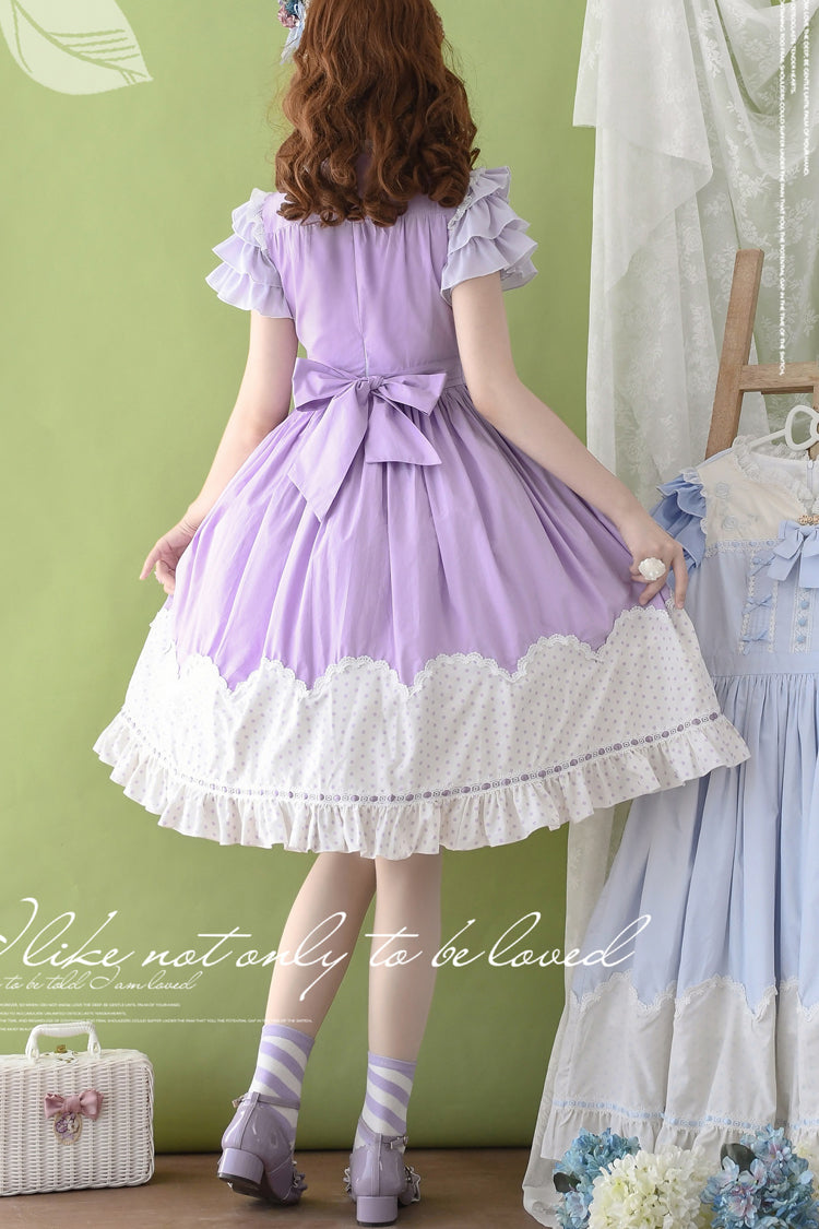 Gothic Lolita Dress - Summer Wind, 3 Colors, Embroidered, Sweet Style, Ruffled - additional product view 9