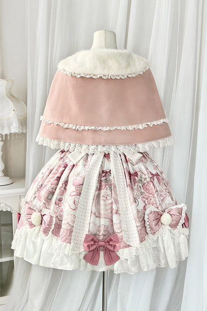 Gothic Lolita Dress - Sweet Dessert Cat, Pink, Sweet Style, Bow Detail, Lace Trim - additional product view 2