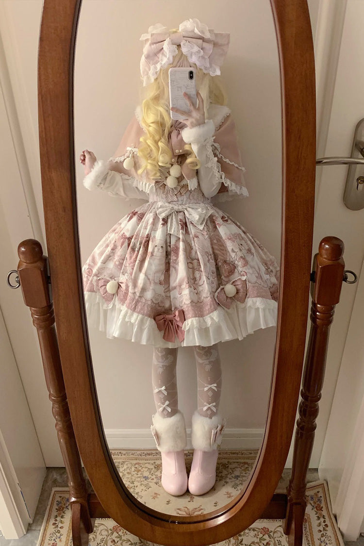Gothic Lolita Dress - Sweet Dessert Cat, Pink, Sweet Style, Bow Detail, Lace Trim - additional product view 7