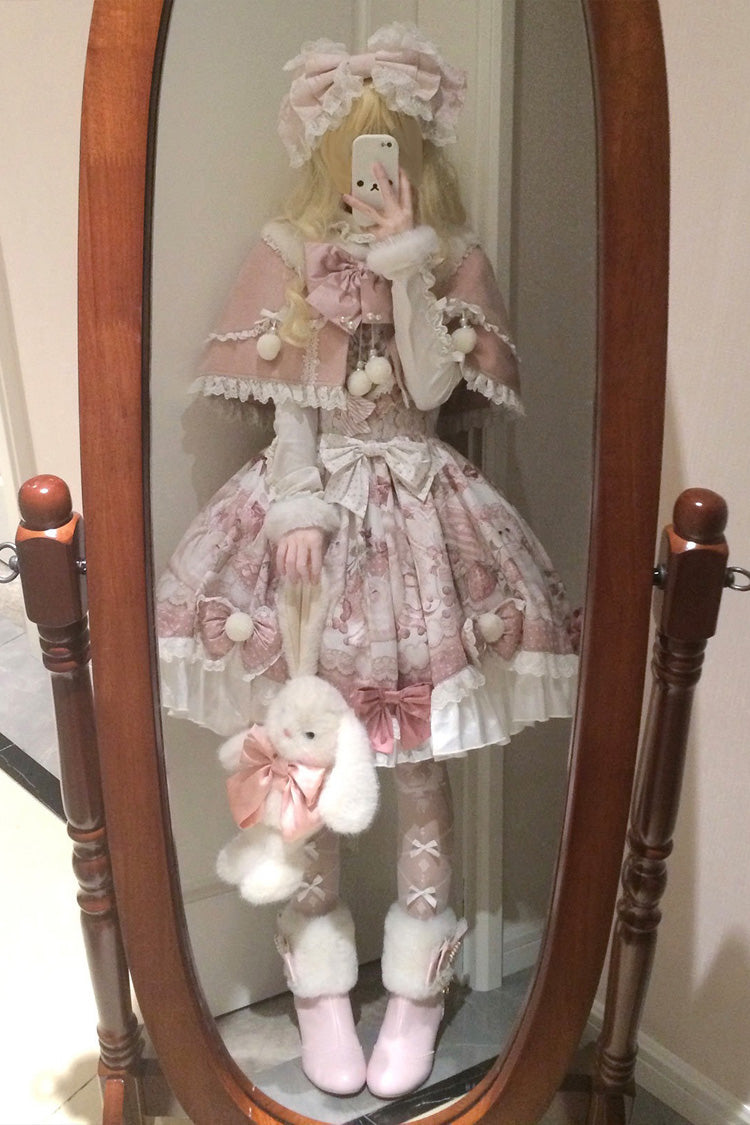 Gothic Lolita Dress - Sweet Dessert Cat, Pink, Sweet Style, Bow Detail, Lace Trim - additional product view 9