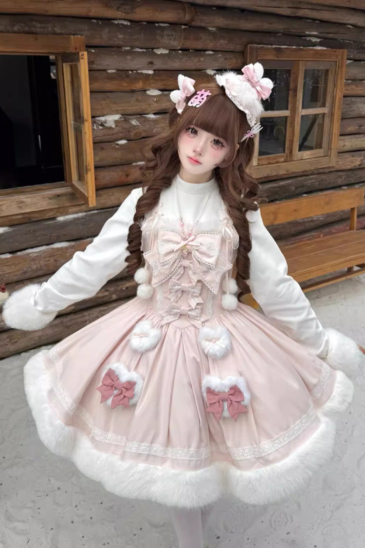 Gothic Lolita Dress - Sweet Dream Bunny, 2 Colors, Sweet Style, Bow Detail - additional product view 2