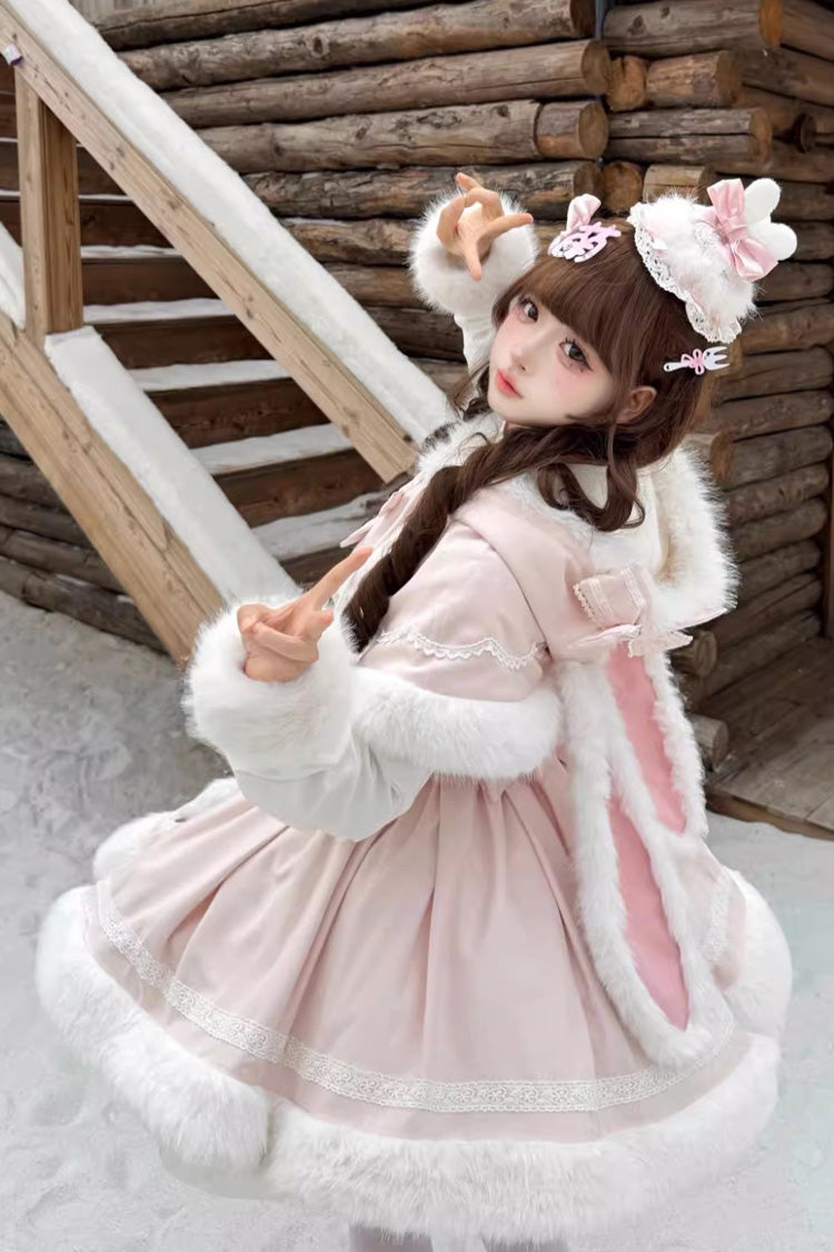 Gothic Lolita Dress - Sweet Dream Bunny, 2 Colors, Sweet Style, Bow Detail - additional product view 5