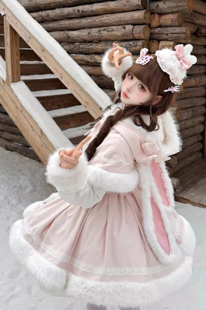 Gothic Lolita Dress - Sweet Dream Bunny, 2 Colors, Sweet Style, Bow Detail - additional product view 5