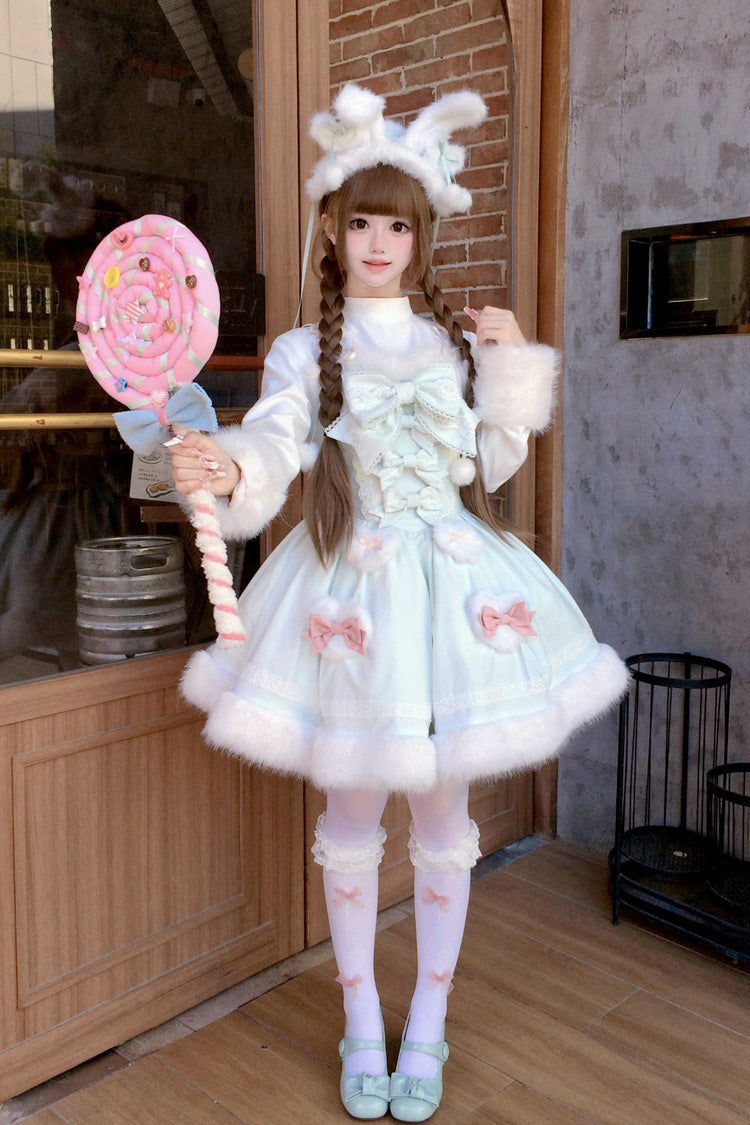Gothic Lolita Dress - Sweet Dream Bunny, 2 Colors, Sweet Style, Bow Detail - additional product view 22