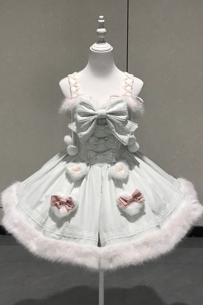 Gothic Lolita Dress - Sweet Dream Bunny, 2 Colors, Sweet Style, Bow Detail - S Green JSK / M Green JSK / L Green JSK option