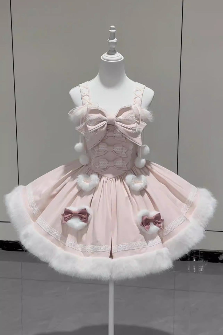 Gothic Lolita Dress - Sweet Dream Bunny, 2 Colors, Sweet Style, Bow Detail - S Pink JSK / M Pink JSK / L Pink JSK option